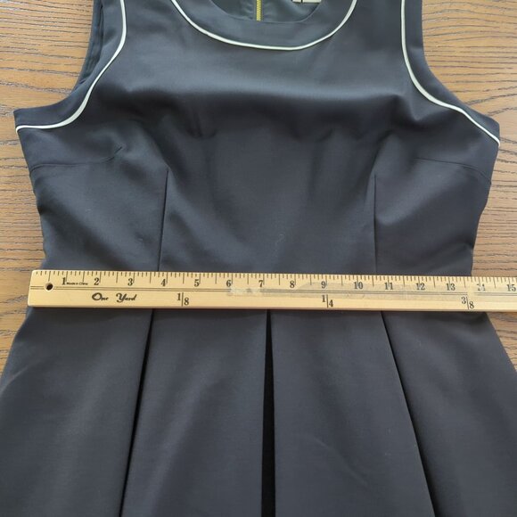 Kate Spade Hope Fit and Flare mini dress black white sleeveless‎ pleated skirt 6 - Picture 11 of 13